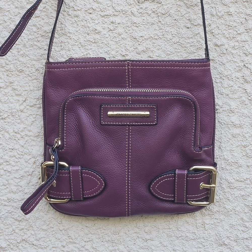Franco Sarto purple leather small crossbody bag